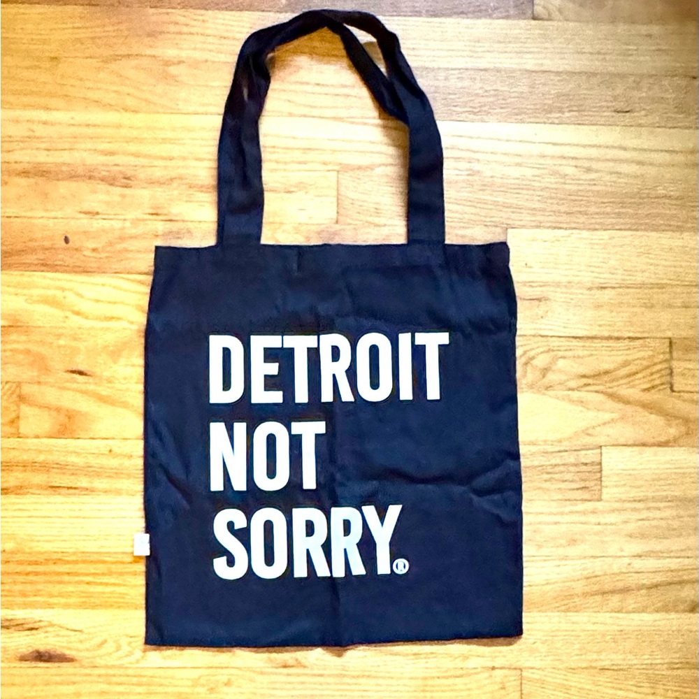 Detroit Not Sorry Tote. Not available online